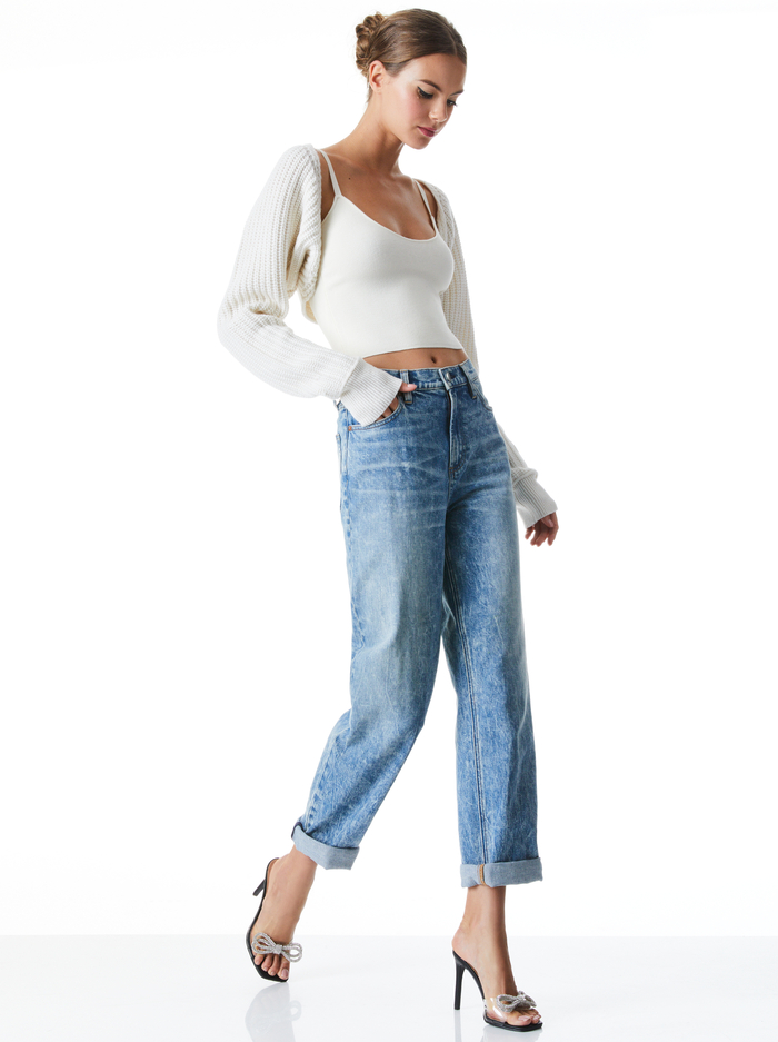 DORI KNIT SHRUG - SOFT WHITE image 4 - Alice And Olivia