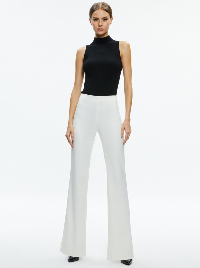 LARA SIDE SLIT PANT - ECRU image 2 - Alice And Olivia