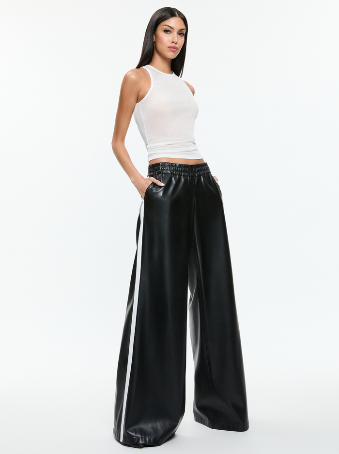 ELBA VEGAN PANT - BLACK image 4 - Alice And Olivia