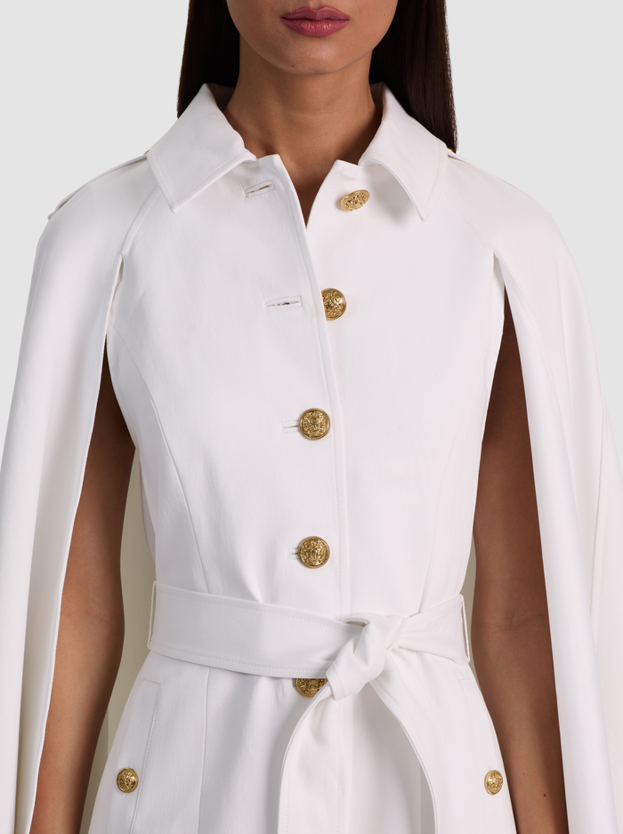 KOHLER MAXI TRENCH CAPE - OFF WHITE image 3 - ALICE + OLIVIA