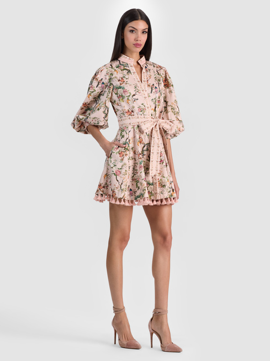 SUNSET GROVE ENGLISH ROSE-LUCY MINI SHIRT DRESS