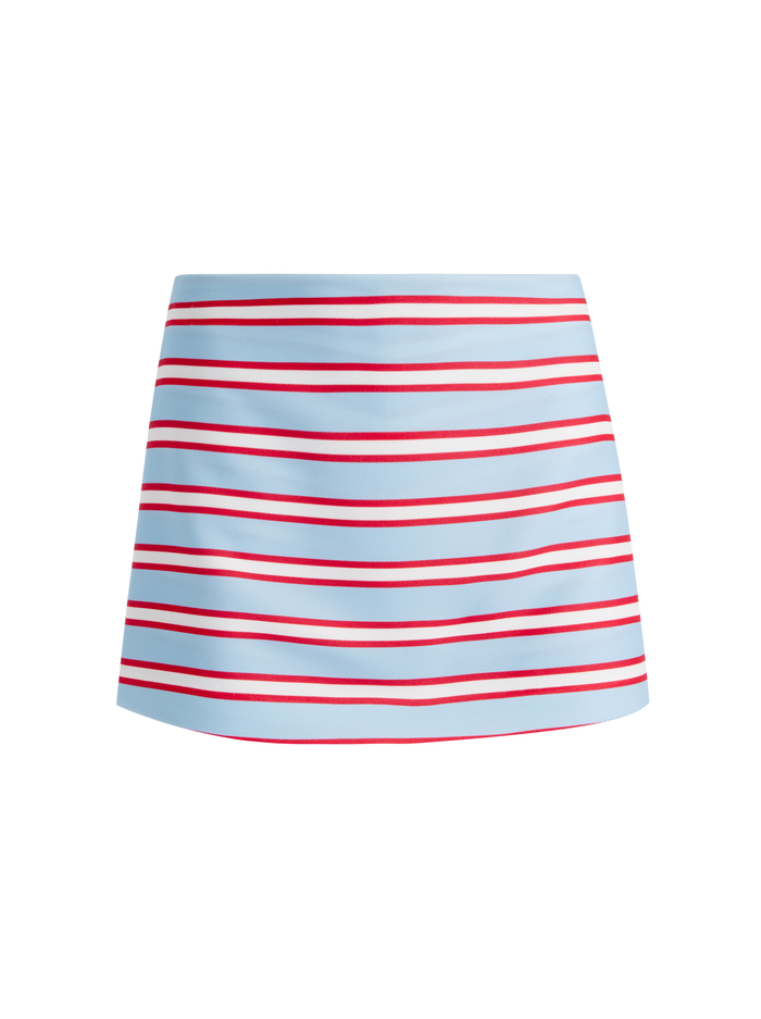 MACE MINI SKORT - TEAKWOOD STRIPE MINERAL BLUE/B image 5 - Alice And Olivia