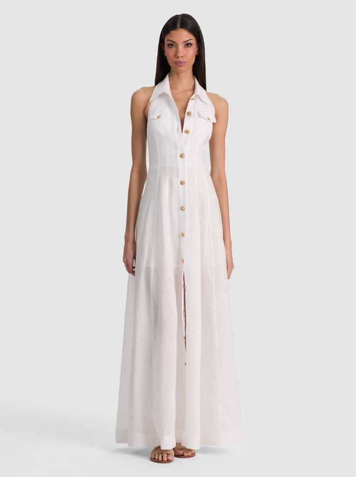 KENDALL LINEN MAXI DRESS - OFF WHITE image 1 - ALICE + OLIVIA