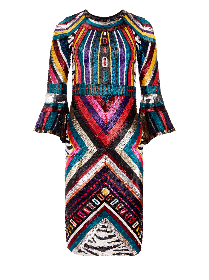alice and olivia jae sequin gown