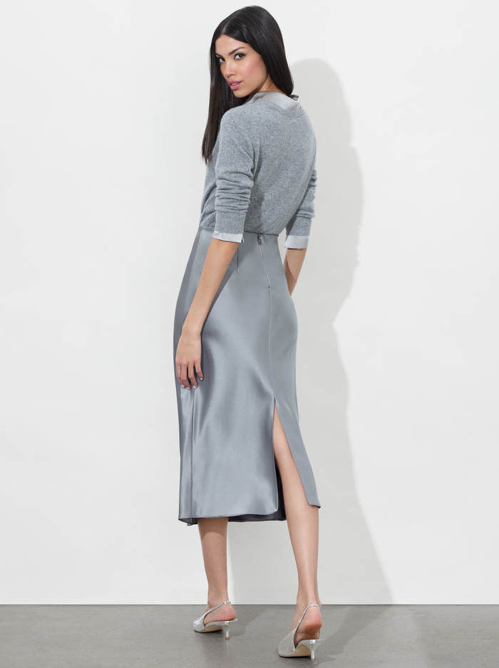 MAEVE SLIP SKIRT - STORM GREY image 2 - Alice And Olivia