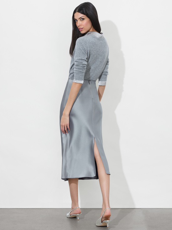 STORM GREY-MAEVE SLIP SKIRT