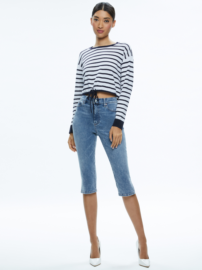 EMMIE MID RISE CLAM DIGGER JEAN - SULLIVAN VINTAGE BLUE image 1 - Alice And Olivia