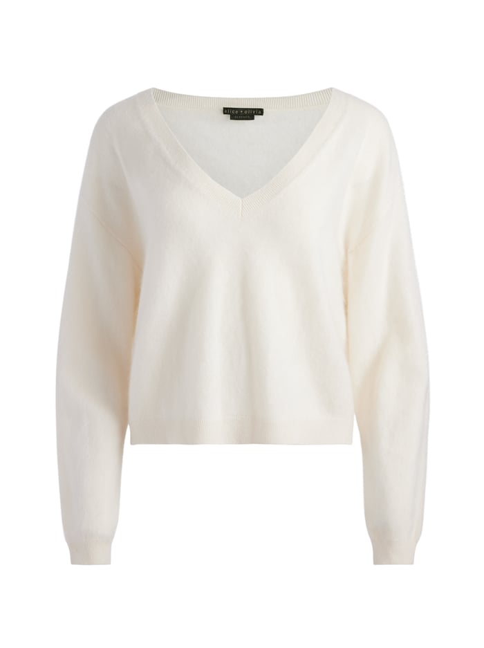 WILLIAMS CASHMERE PULLOVER - ECRU image 5 - Alice And Olivia