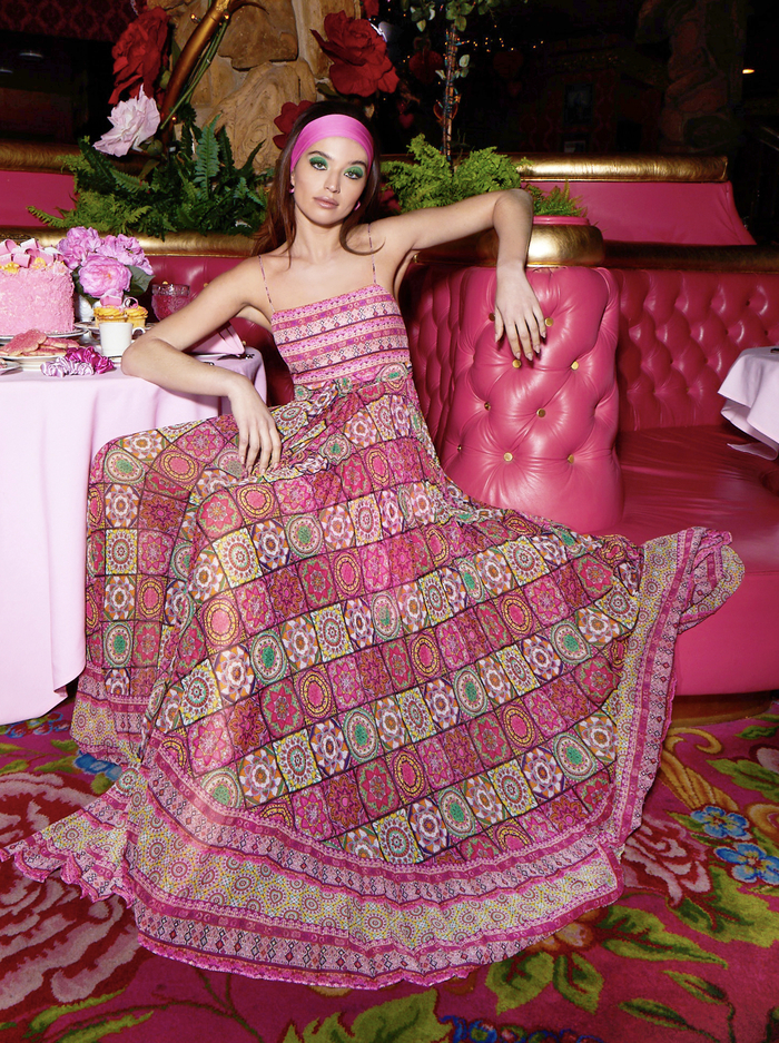 DESPINA PLEATED MAXI DRESS - FAR OUT/MULTI image 6 - ALICE + OLIVIA