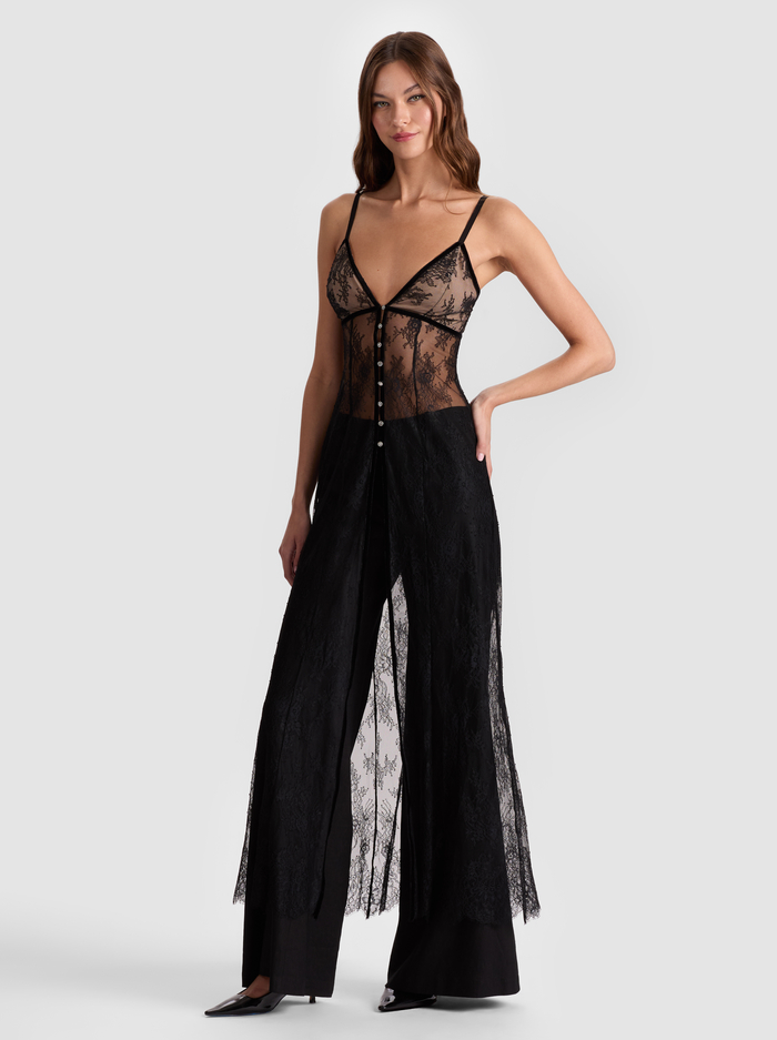 MELODIE LACE MAXI TOP - BLACK image 4 - Alice And Olivia