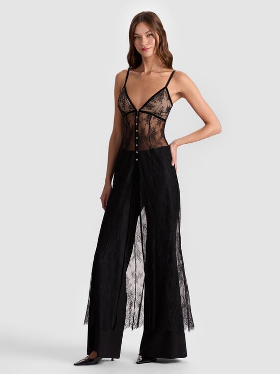 BLACK-MELODIE LACE MAXI TOP