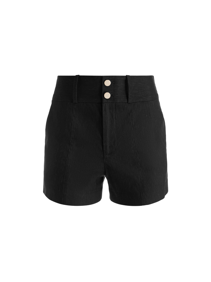 MAME LINEN SHORT - BLACK image 5 - Alice And Olivia