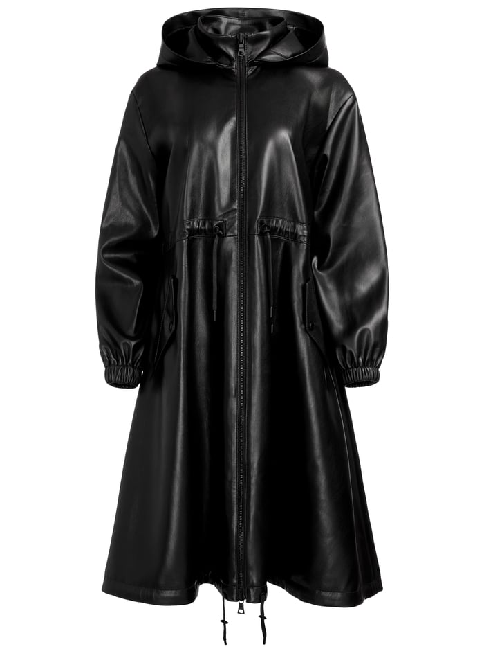 SIMSON VEGAN LEATHER WINDBREAKER - BLACK image 5 - Alice And Olivia