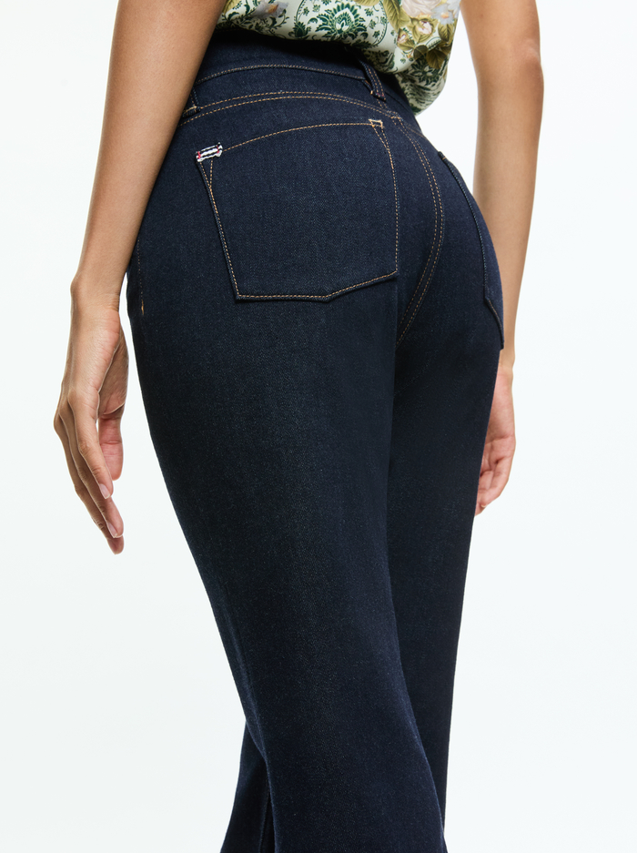 SB HIGH RISE BELL JEAN - DARK RINSE image 3 - Alice And Olivia