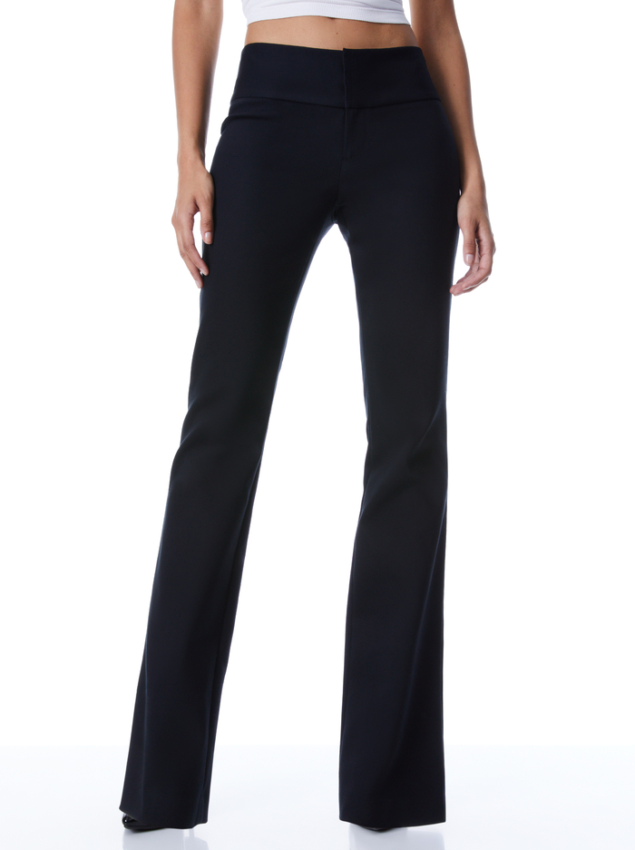 OLIVIA BOOTCUT PANT - BLACK - Alice And Olivia