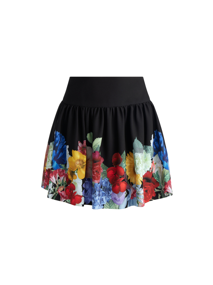 ELLA MINI SKIRT - GARDEN BRUNCH BLACK image 5 - Alice And Olivia