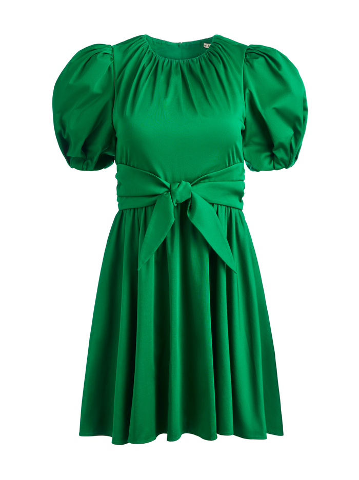 KYLAN PUFF SLEEVE MINI DRESS - EMERALD image 5 - ALICE + OLIVIA