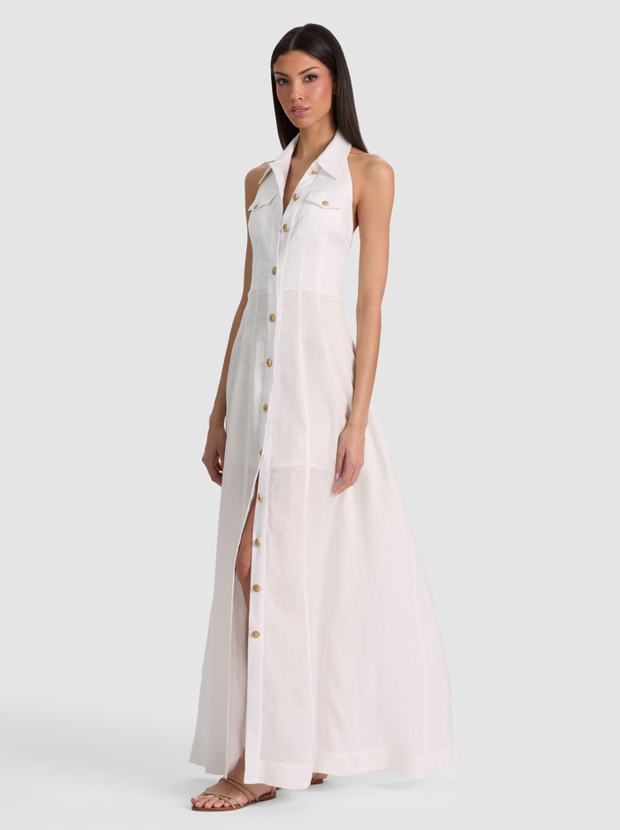 KENDALL LINEN MAXI DRESS - OFF WHITE image 4 - ALICE + OLIVIA