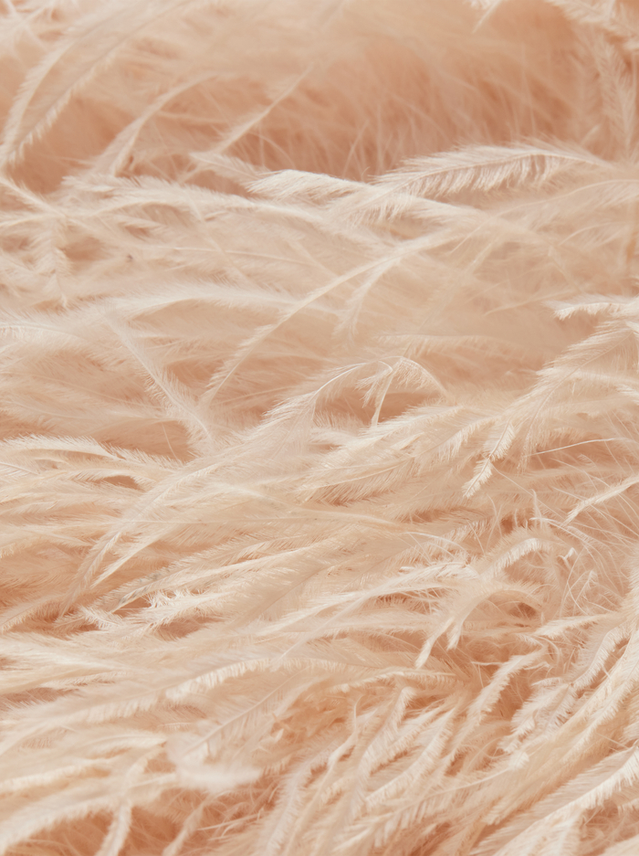 CHANDA OVERSIZED FEATHER VEST - CHAMPAGNE image 1 - Alice And Olivia