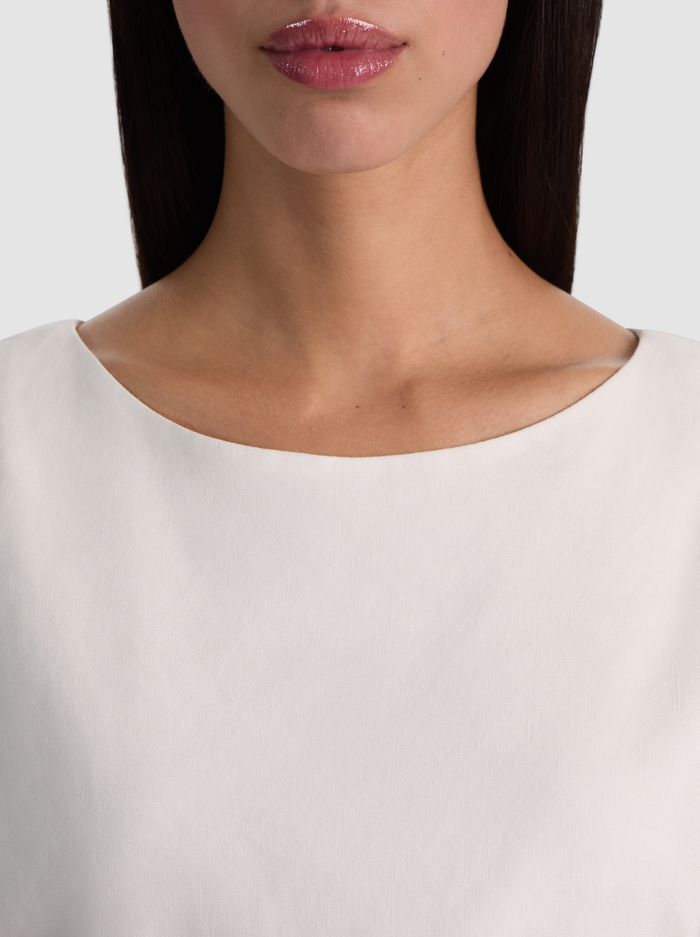 YVETTE LINEN BOAT NECK TANK - OFF WHITE image 4 - ALICE + OLIVIA
