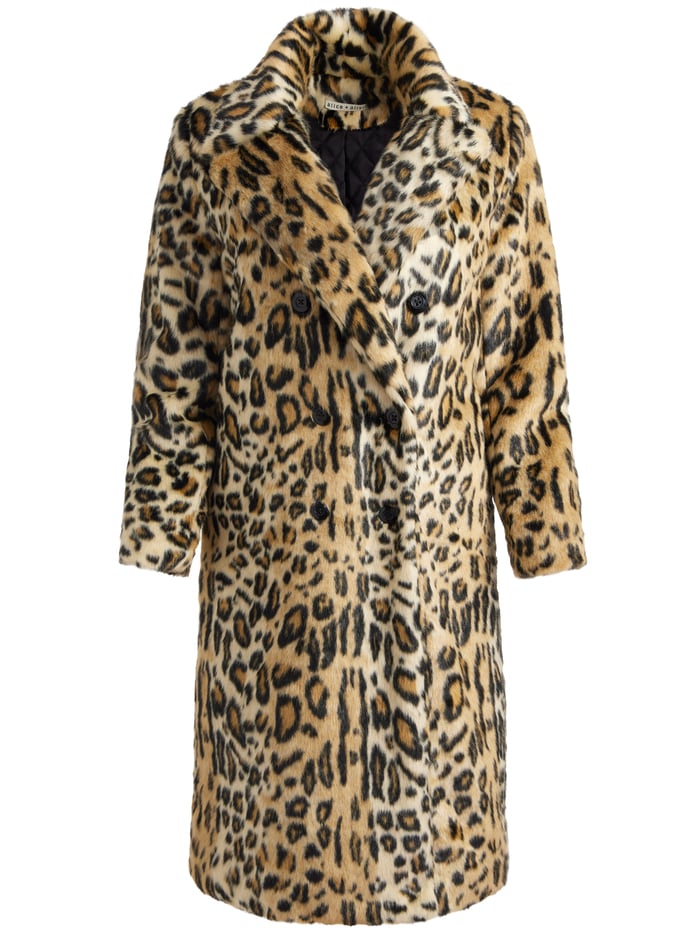 NICHOLAS FAUX FUR COAT - CAMEL/BLACK JAGUAR image 5 - Alice And Olivia