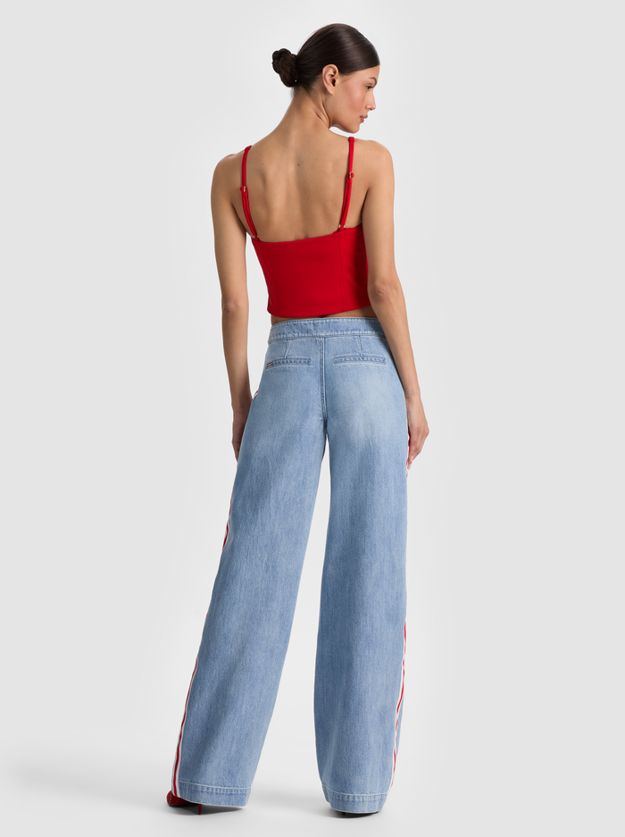 KELCEY BUTTON FRONT TOP - CHILI PEPPER image 2 - ALICE + OLIVIA