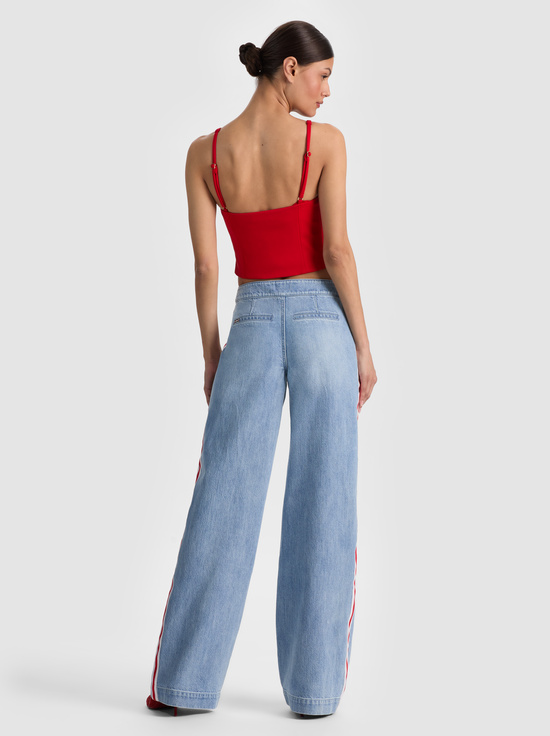 CHILI PEPPER-KELCEY BUTTON FRONT TOP