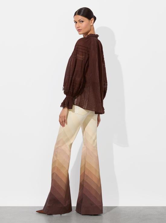 MOCHA-JOSEPHINE BLOUSE