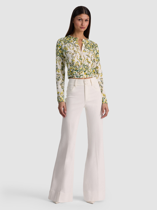 FRESH AIR BUTTER-CARSON PRINTED CARDIGAN