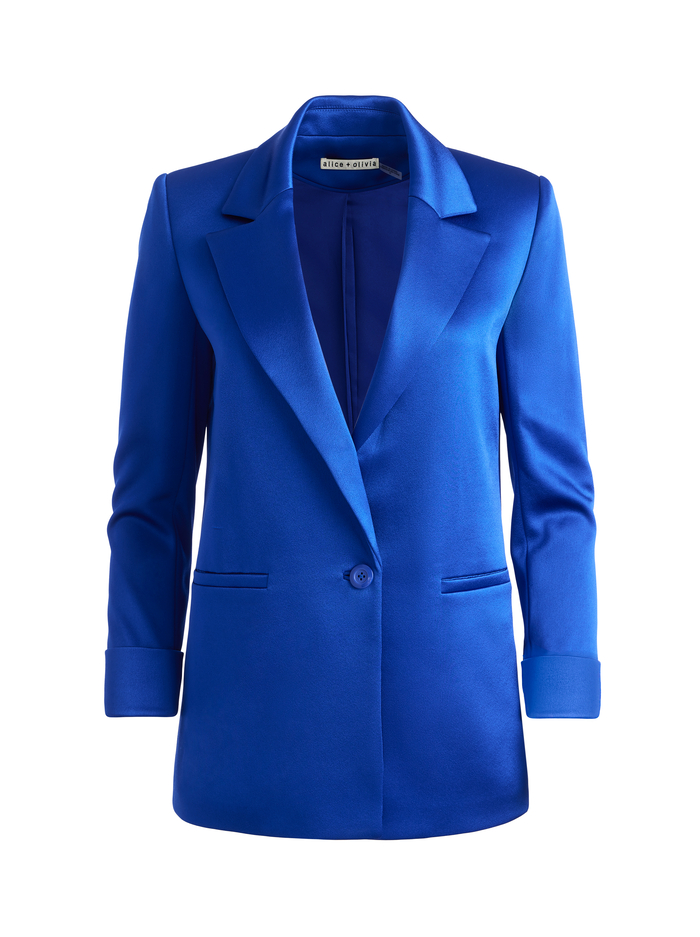 DENNY BOYFRIEND BLAZER - ROYAL image 5 - Alice And Olivia