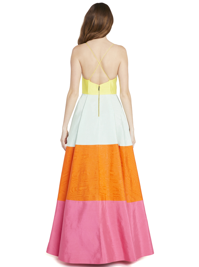 LAVELLE COLOR BLOCK MAXI GOWN - MULTI image 1 - Alice And Olivia