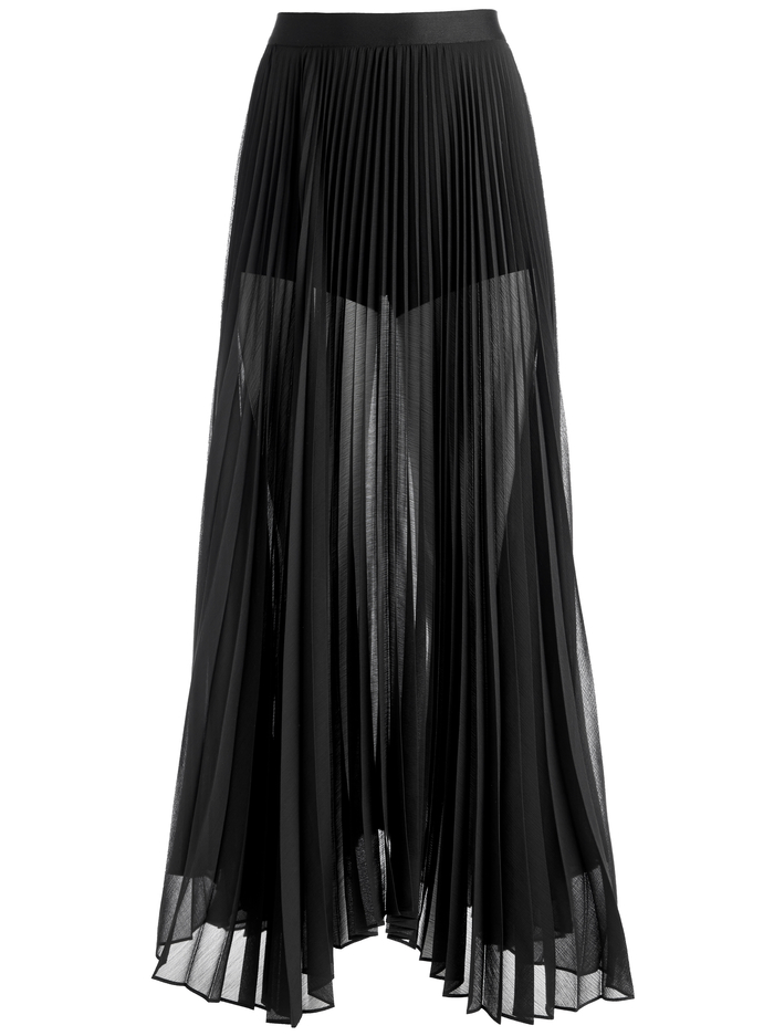 KATZ PLEATED MAXI SKIRT - BLACK image 5 - Alice And Olivia
