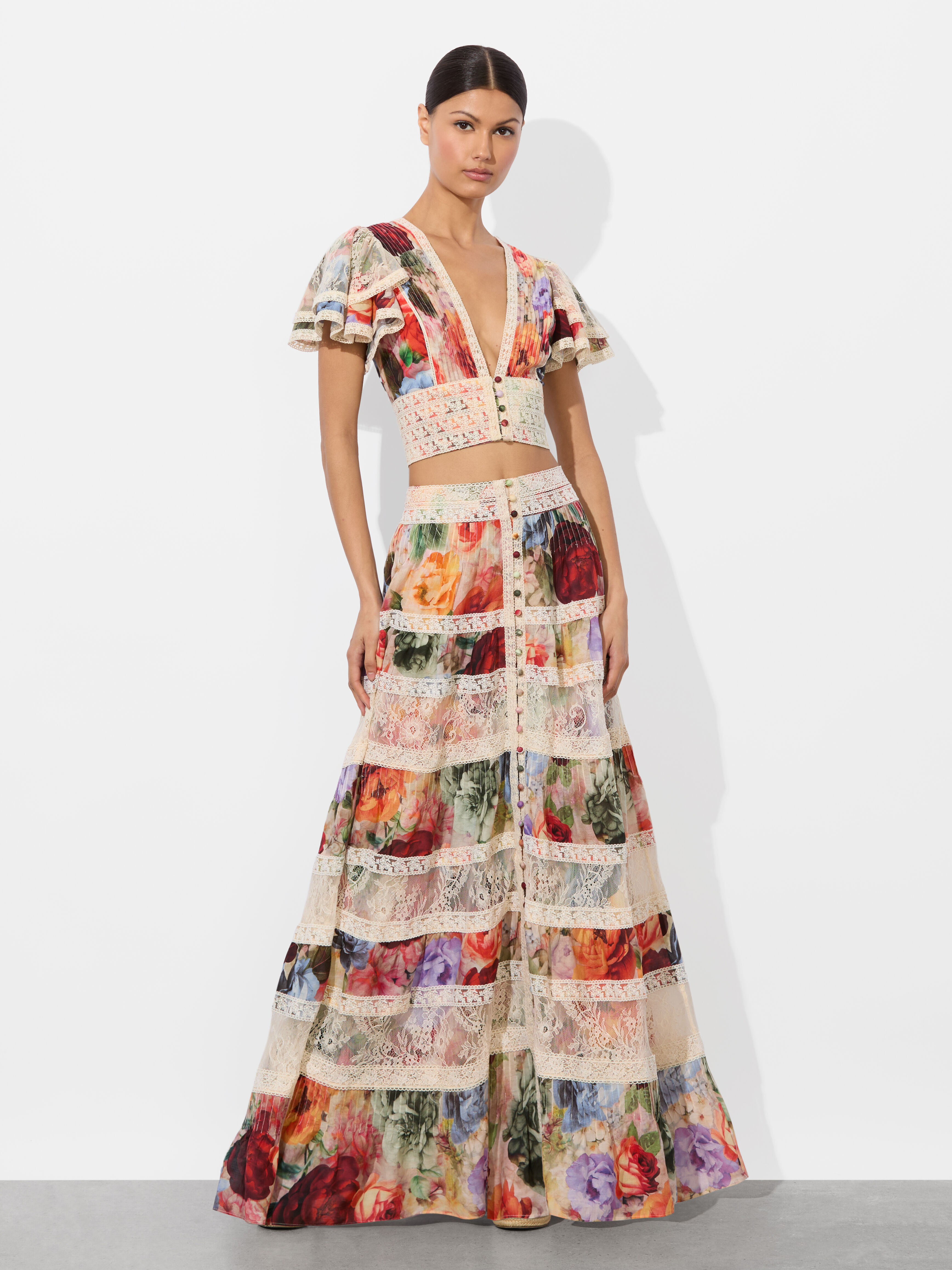 【セットアップ】ALICE+OLIVIA フローラル ブラウス & パンツ Multi Matching Sets - Tops, Bottoms & Blazers | Alice + Olivia