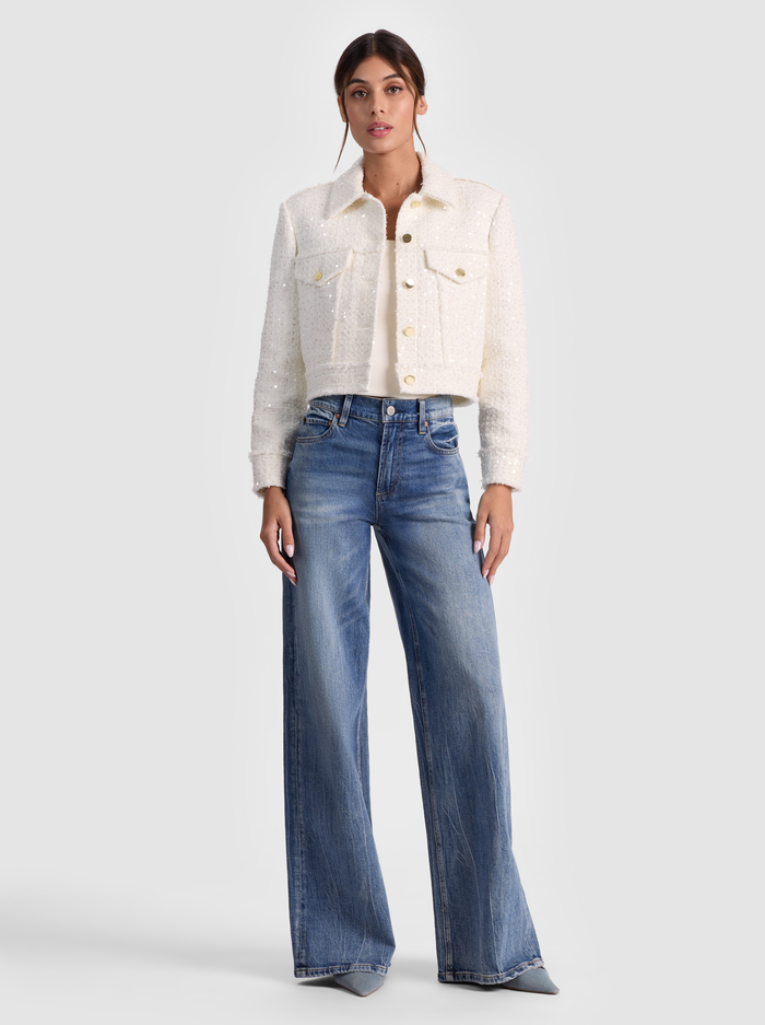 CHLOE TWEED JACKET - OFF WHITE image 1 - Alice And Olivia