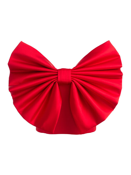 BRIGHT RUBY-SIBELLA BOW TOP