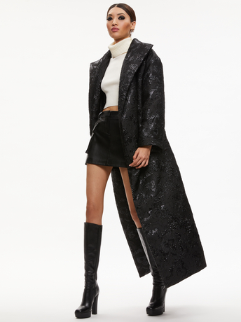 BLACK-IMA DUVET MAXI PUFFER COAT