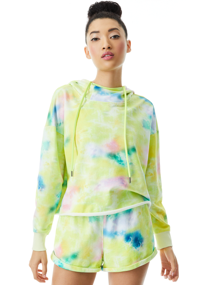 Nikki Tie Dye Hoodie In Beachside Tie Dye Alice And Olivia