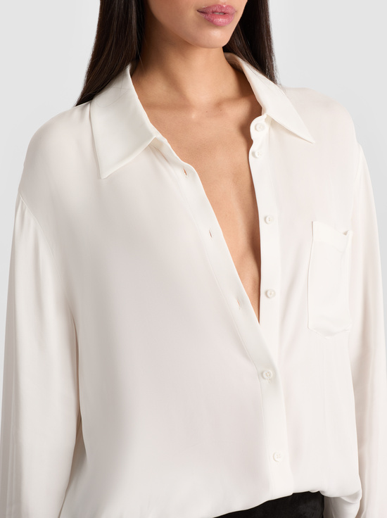 OFF WHITE-FINELY OVERSIZED BUTTON DOWN