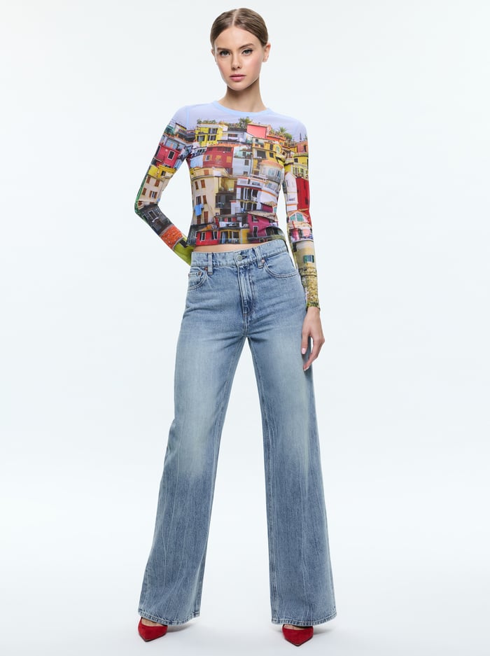 DELAINA MESH TOP - ITALIAN LANDSCAPE image 4 - Alice And Olivia
