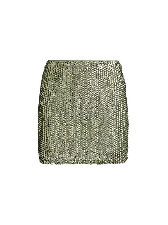LIGHT SAGE-RAMOS SEQUIN MINI SKIRT