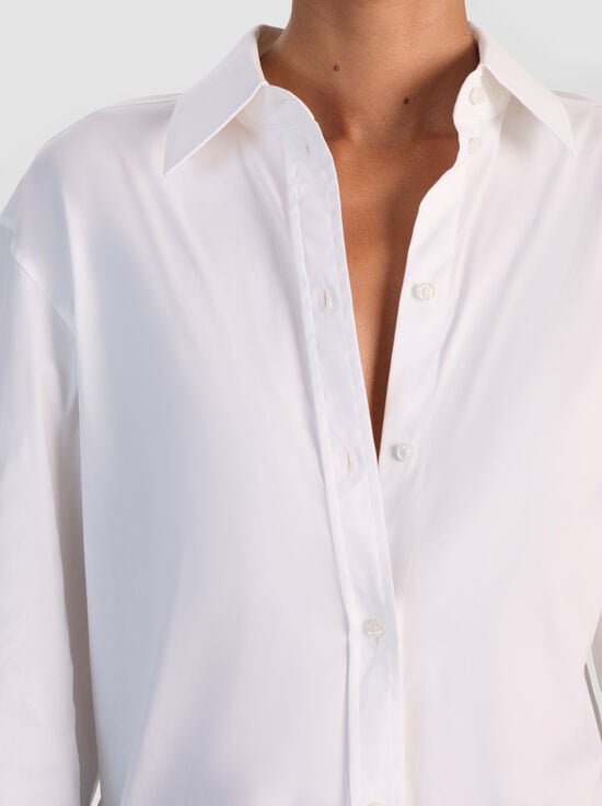 OFF WHITE/BLACK-PERFECT BUTTON DOWN