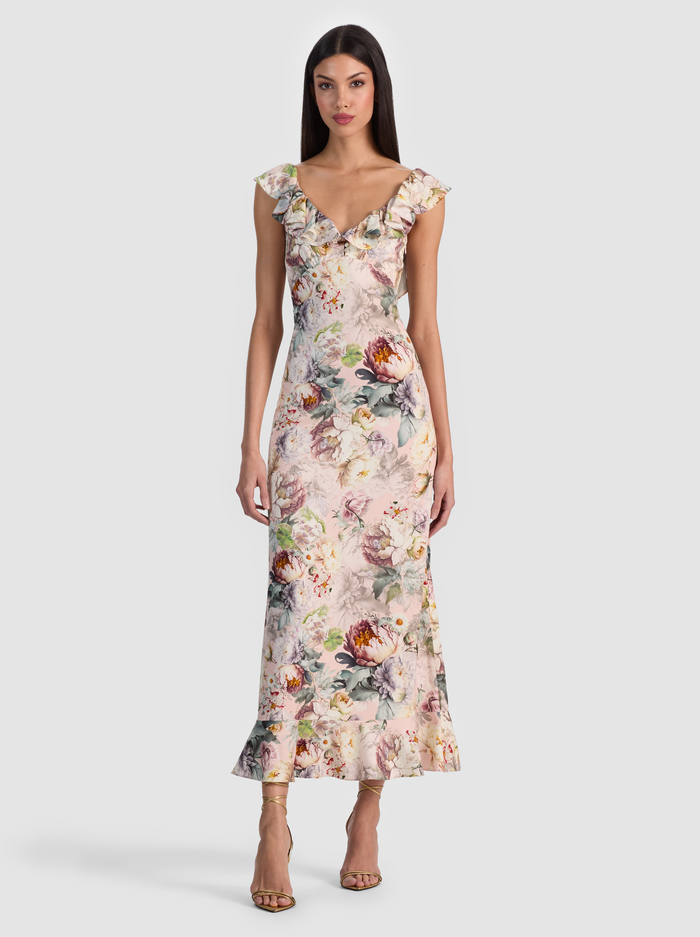 GEMMA MIDI DRESS - SWEET PEONY - ALICE + OLIVIA
