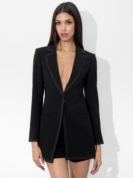 BLACK-MYA FITTED BLAZER