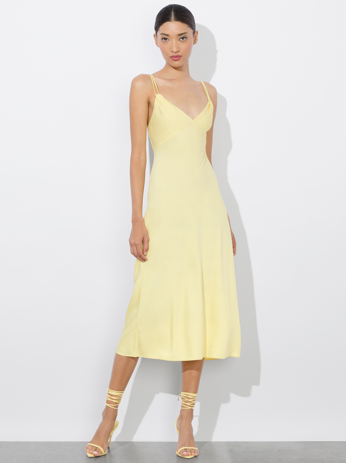KIRO SLIP DRESS - BUTTER image 3 - Alice And Olivia