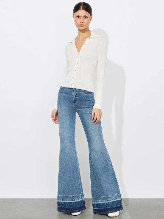 SOFT WHITE-NEALIE RIBBED POLO