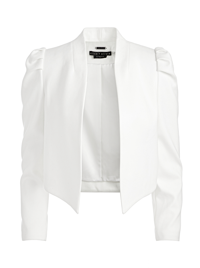 HARVEY PUFF SLEEVE JACKET - OFF WHITE image 5 - Alice And Olivia