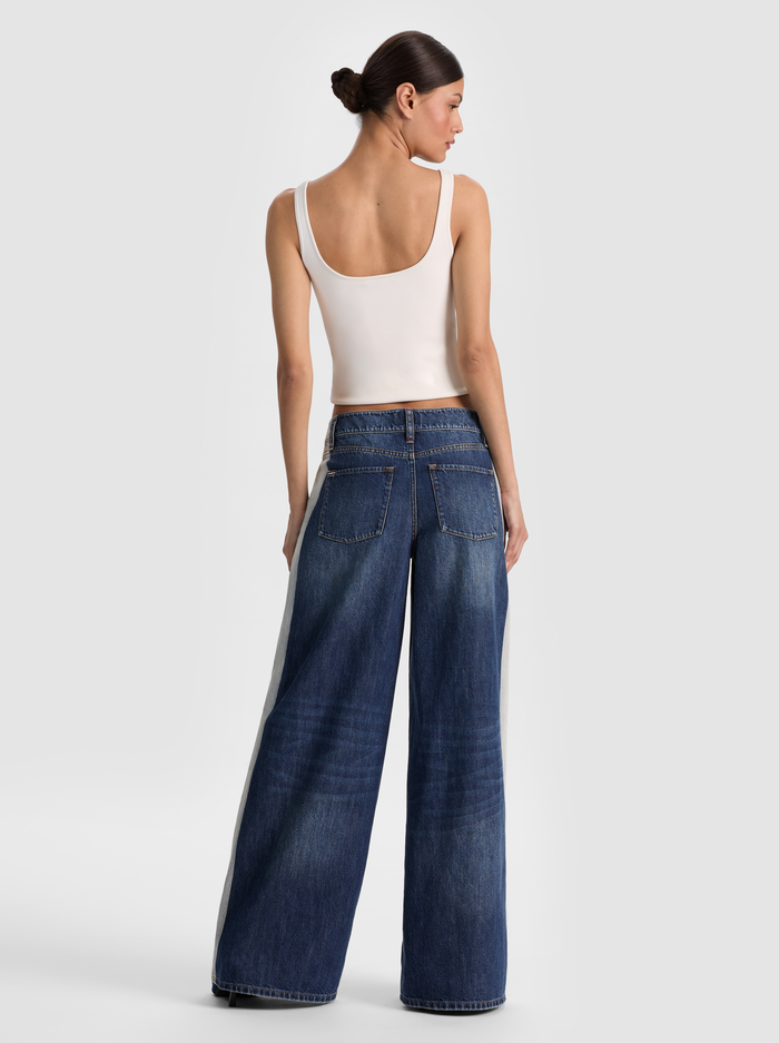 STU SIDE STRIPE JEAN - DANICA DARK INDIGO image 2 - ALICE + OLIVIA