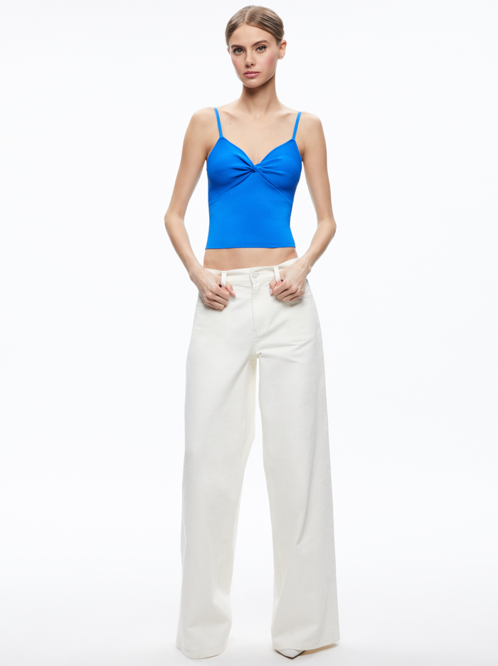 RHONA TWIST FRONT TANK - SAPPHIRE image 4 - Alice And Olivia