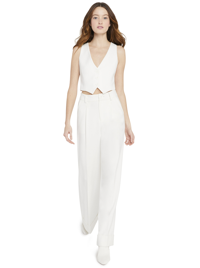DONNA CROPPED VEST - OFF WHITE image 4 - Alice And Olivia