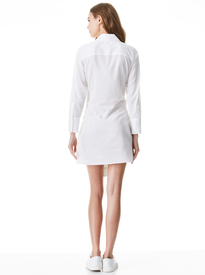 MARIE BUTTON DOWN SHIRT DRESS - OFF WHITE image 1 - Alice And Olivia